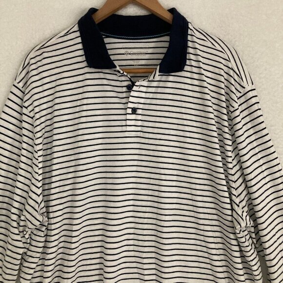 Coolibar Coppitt Weekend Polo Shirt Men XXL Performance Striped UPF 50+ Outdoors - Picture 2 of 9